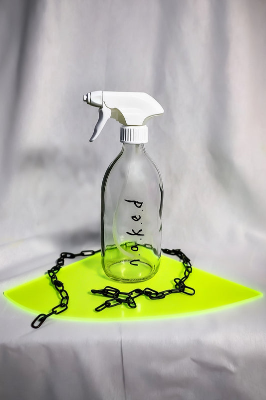 Reusable 500ml glass spray bottle by n.a.k.e.d