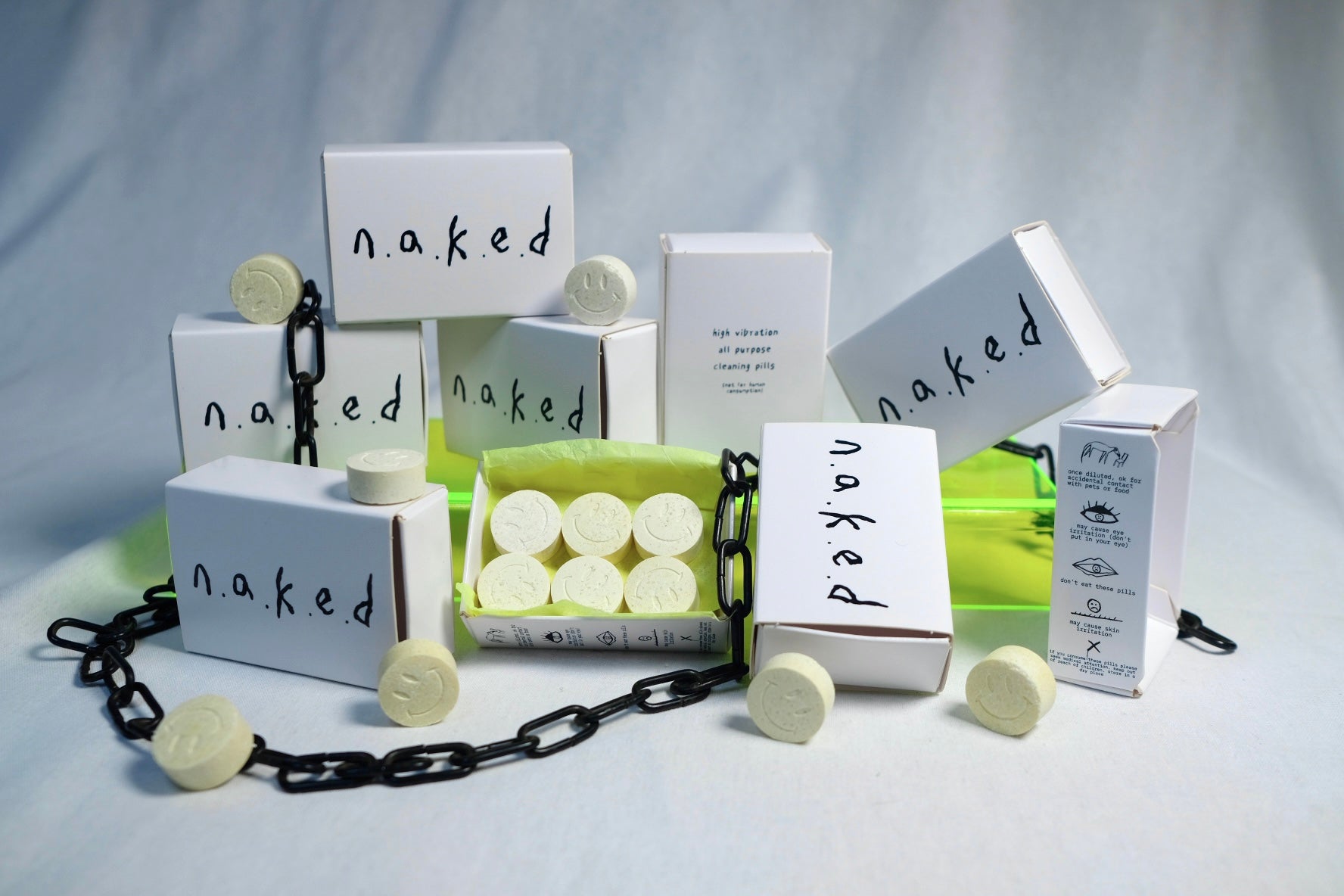 Bulk 108-pack of n.a.k.e.d all-purpose cleaning pills